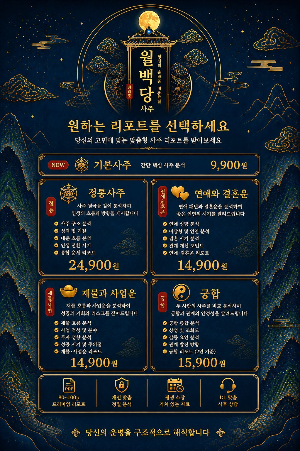 원하는 리포트를 선택하세요